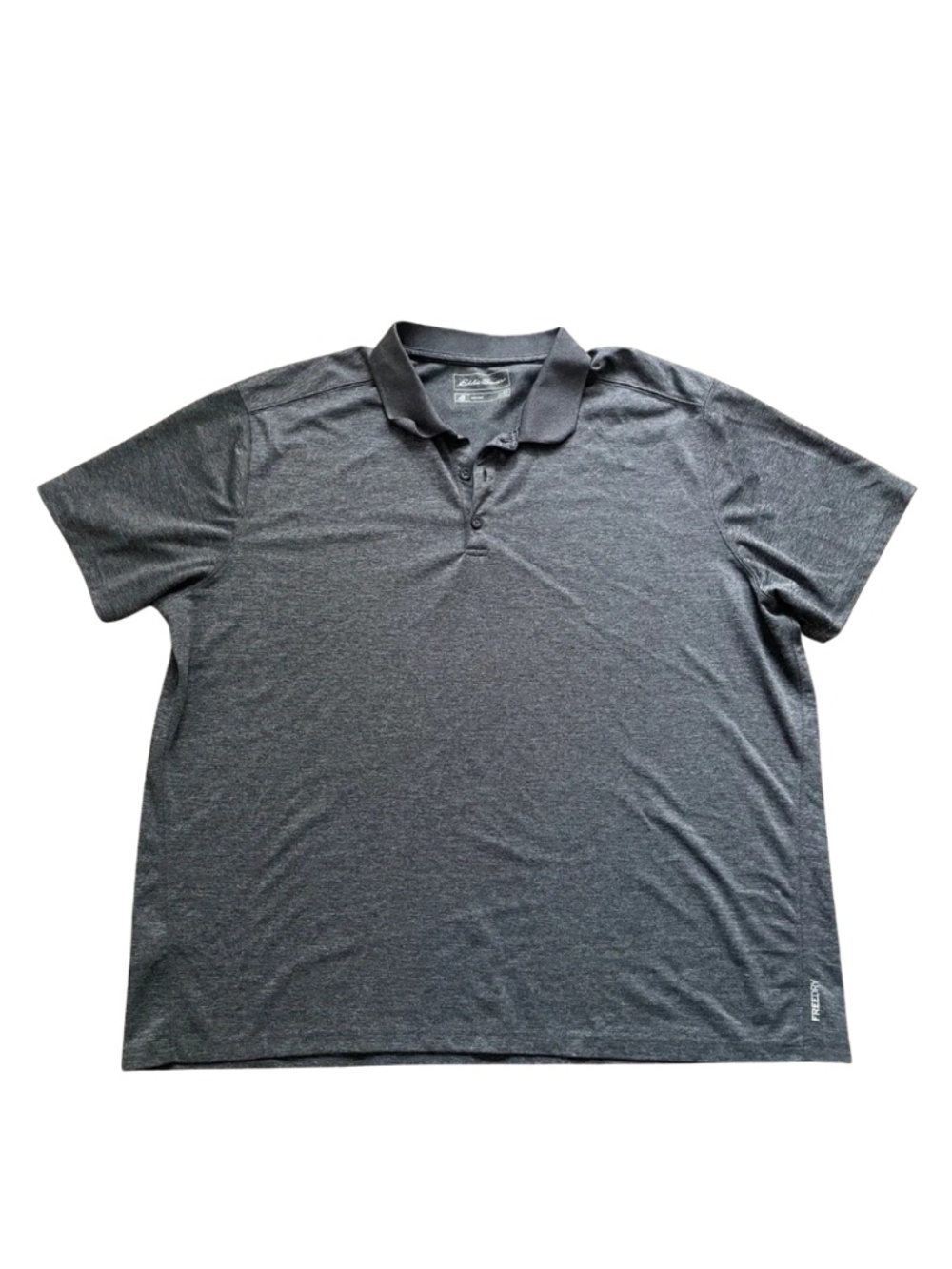 Eddie Bauer Men's Heather Charcoal Polo Dri Fit Casual Workout Motion XXL #0004